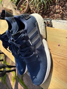Adidas POD-S 3.1 Navy and White Knit Runner Sneakers sz 14